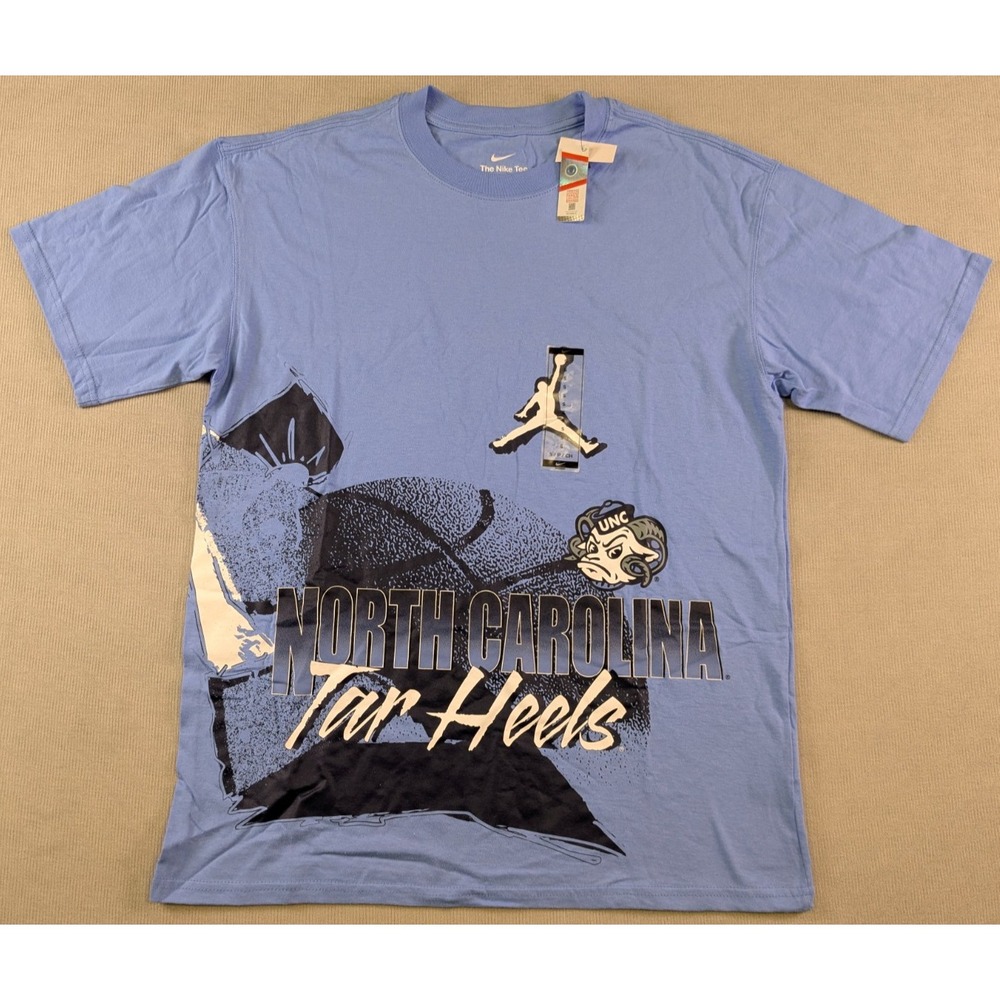 North Carolina Tar Heels Shirt Mens Small Blue Nike Jordan Max90 Basketball New